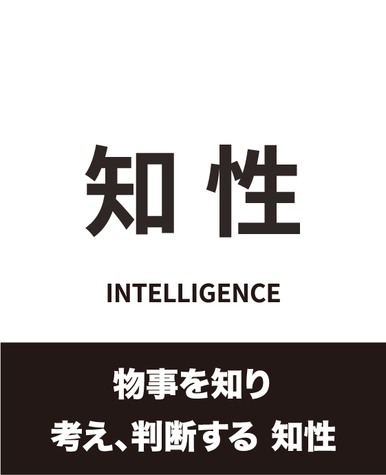 知性 物事を知り考え、判断する 知性