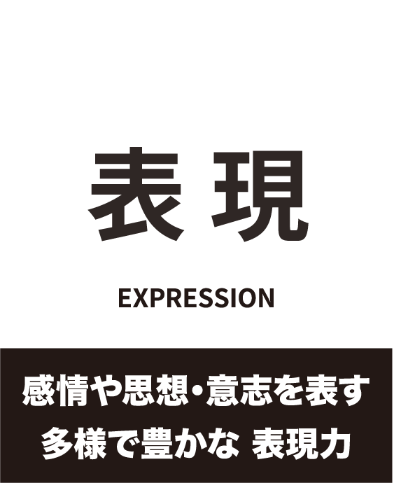 表現 感情や思想・意志を表す多様で豊かな 表現力