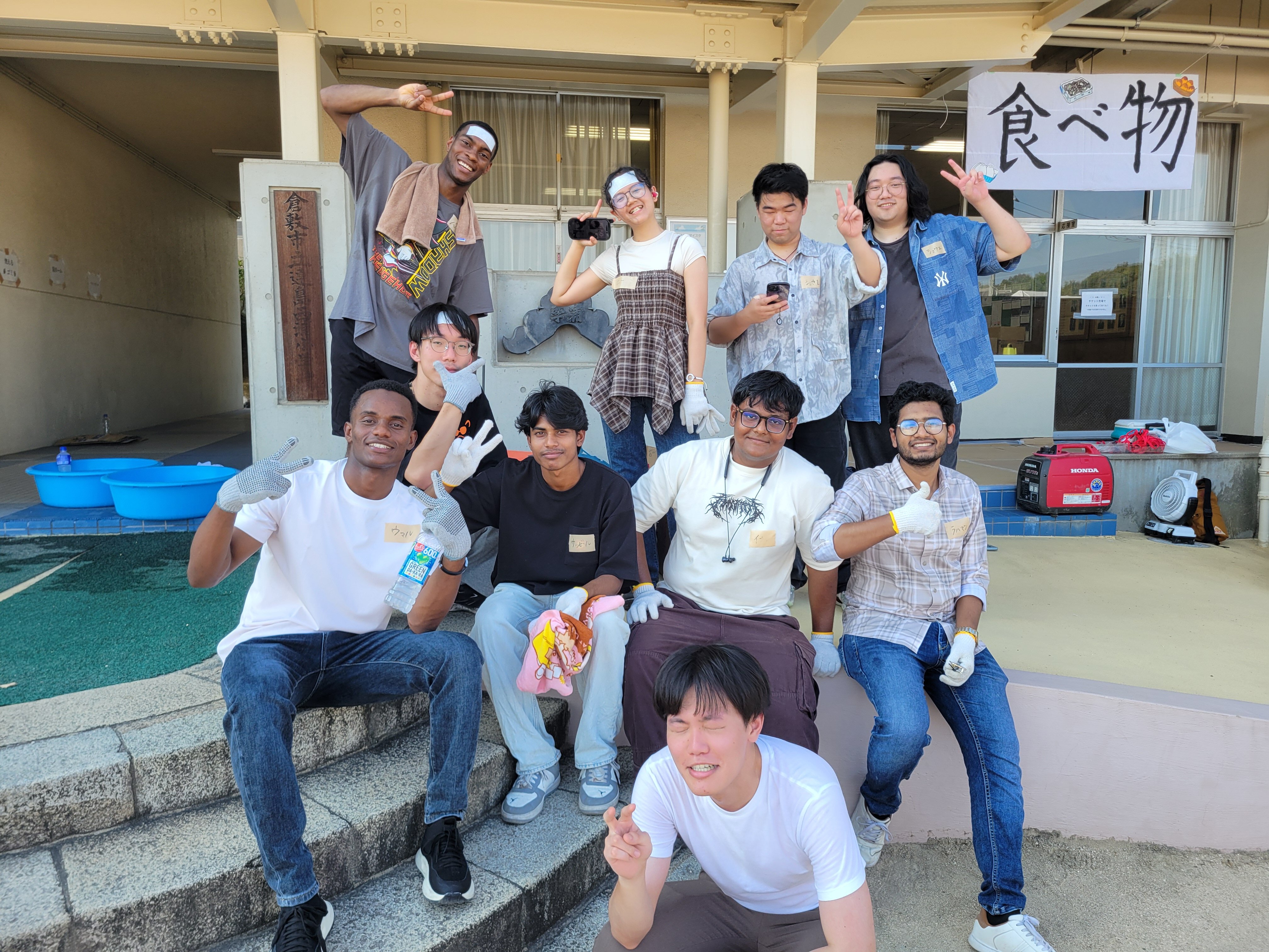 留学生が地域の伝統的な夏祭り「額灯し」に参加しました！